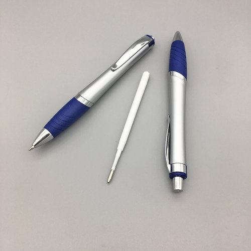 Kugelschreiber \'Luke\' aus Kunststoff, Blau/Silber