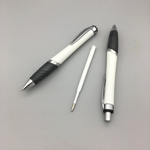 Kugelschreiber \'Luke\' aus Kunststoff, Schwarz/Weiß