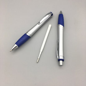 Kugelschreiber 'Luke' aus Kunststoff, Blau/Silber