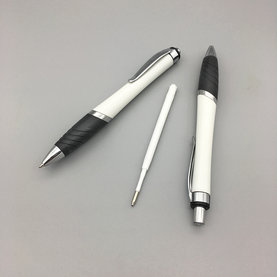 Kugelschreiber 'Luke' aus Kunststoff, Schwarz/Weiß