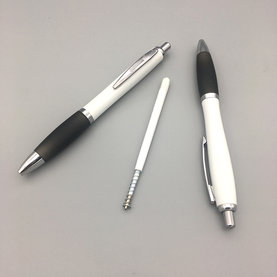 Kugelschreiber 'Allstar-Digi' aus Kunststoff, Schwarz/Weiß