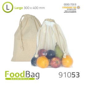 Foodbag "L" Baumwolle / Nylon-Netz