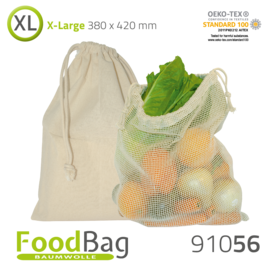 Foodbag "XL" Baumwolle / Baumwoll-Netz