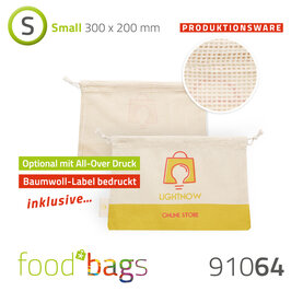 Foodbag "S" All-Over-Digitaldruck - Baumwolle / Baumwoll-Netz